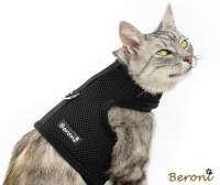 Kitty Jacket harnais anti-fuite pour chat souple CLASSIC uni noir