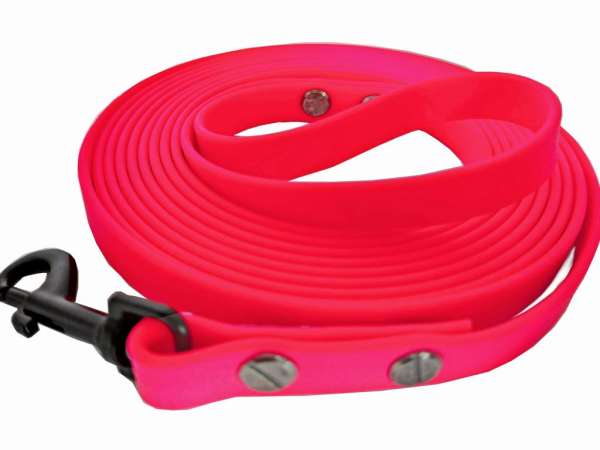 Laisse pour chat 3m rose fluo étanche, robuste