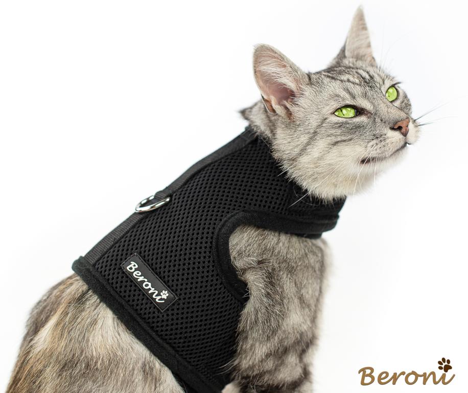 Kitty Jacket harnais anti-fuite pour chat souple CLASSIC uni vert